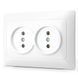 Розетка двойная белая TITANUM STANDARD, 250 V, IP20 TF-ST-SK2-W 25980 фото 2