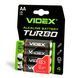 Батарейка лужна VIDEX LR6/AA Turbo 4 шт. BLISTER, 1.5 V, 2800 мА&middot;год LR6T/AA 4B 27020 фото 1
