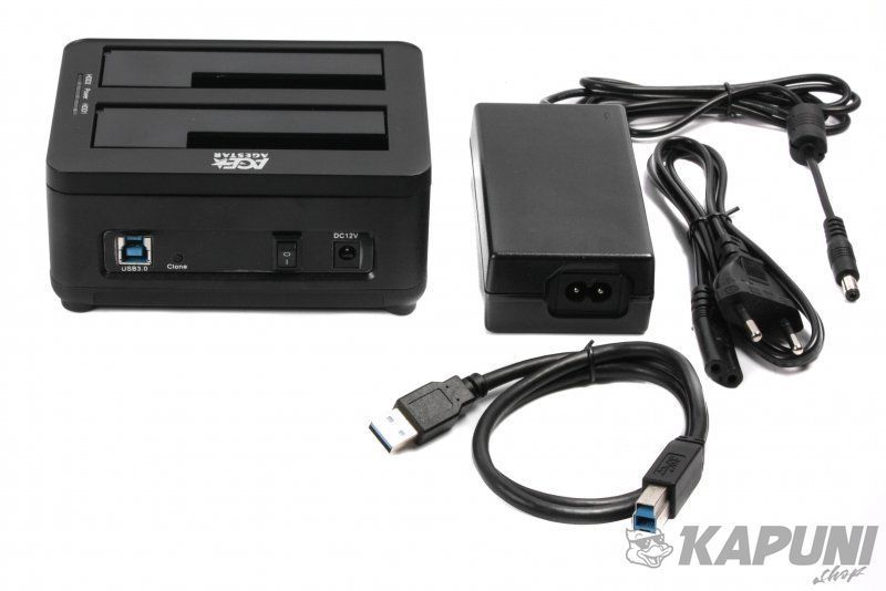 Док-станція, USB 3.0 2 слоти, чорний Agestar 3UBT8 (Black) 3UBT8 (Black) фото