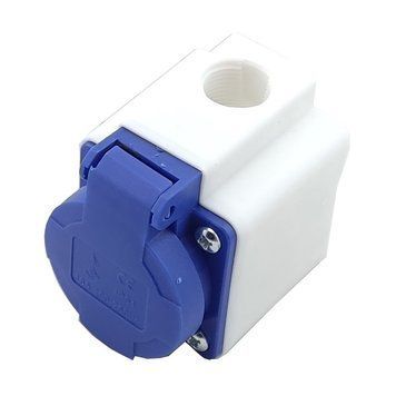 Розетка зовнішня з зах. кришкою РП10-3 (112) 2Р+PЕ 16А 220В IP44 TNSy TNSy5503769 фото