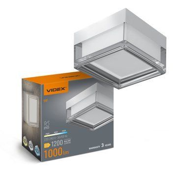 LED світильник IP65 квадратний VIDEX BHD02 9W 2800-4000-6000K White VL-BHD02-09CWW 28726 фото