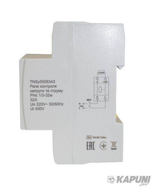 Реле РНс1/3-32м 1ф 32А 3мод. 120/300В контроль напряжения и тока TNSy TNSy5506343 фото