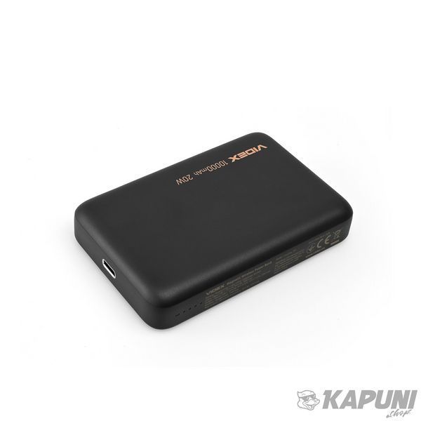 Повербанк с бездротовою зарядкою 10000mAh VIDEX VPB-331 PD20W Black VPB-331-B 29168 фото
