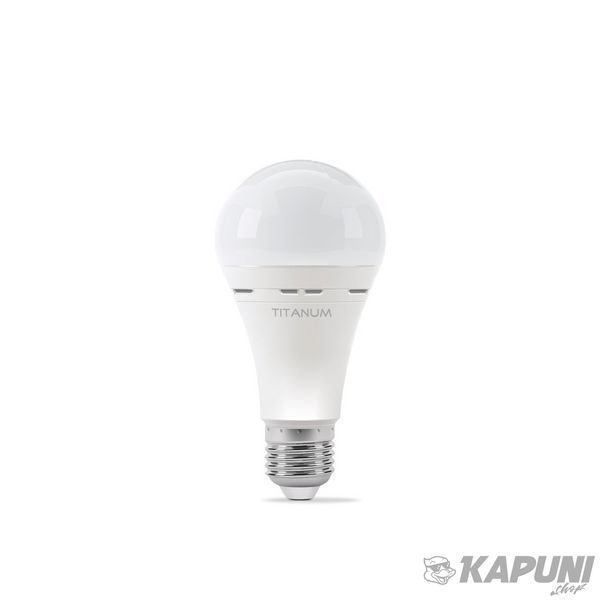 LED лампа аккумуляторная TITANUM A68 10W E27 4000K 220V TL-EMA68-10274 27383 фото