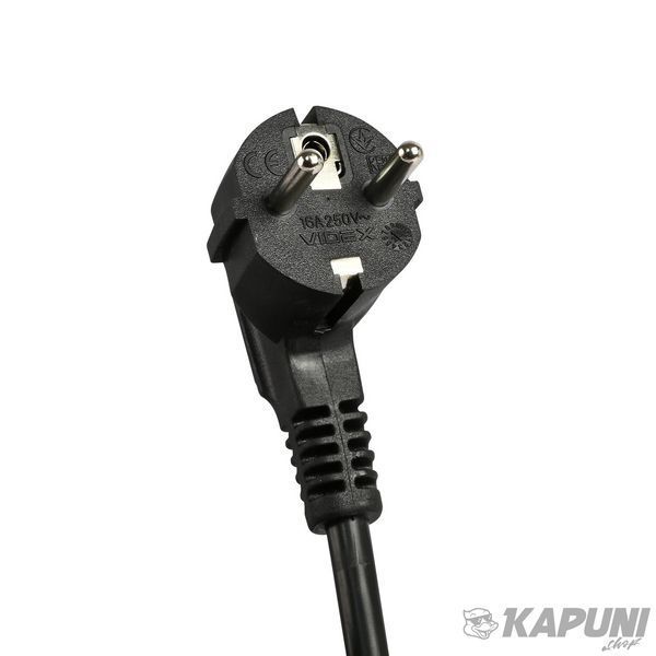 Мережевий удлинитель VIDEX ONCORD с/с 3п 3м (3x1.5мм) 2.4А 2USB+USB-C с кнопкою Black VF-PD33G2U1C-B 27694 фото