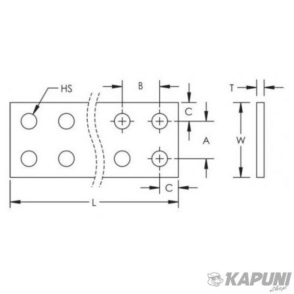 Перфорированная медная шина nVent ERIFLEX DPCB 50 &times; 5 &times; 1750 мм, отверстия 10,5 мм 550410 550410 фото