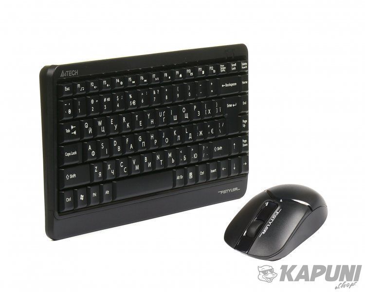 Комплект беспроводной Fstyler клавиатура+мышь, черный, USB A4Tech FG1112 (Black) FG1112 (Black) фото