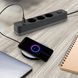 Мережевий удлинитель VIDEX ONCORD с/с 3п 3м (3x1.5мм) 2.4А 2USB+USB-C с кнопкою Black VF-PD33G2U1C-B 27694 фото 11