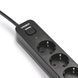 Мережевий удлинитель VIDEX ONCORD с/с 3п 3м (3x1.5мм) 2.4А 2USB+USB-C с кнопкою Black VF-PD33G2U1C-B 27694 фото 3