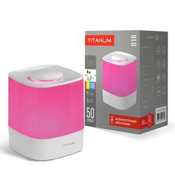 LED светильник аккумуляторный TITANUM, 4 W, 50 Lm, 4000K + RGB TLTF-016RW 29234 фото