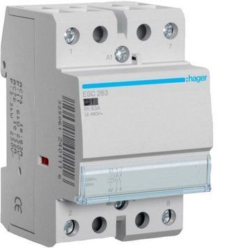 Контактор Hager ESC263 63A, 2НО, 230В ESC263 фото