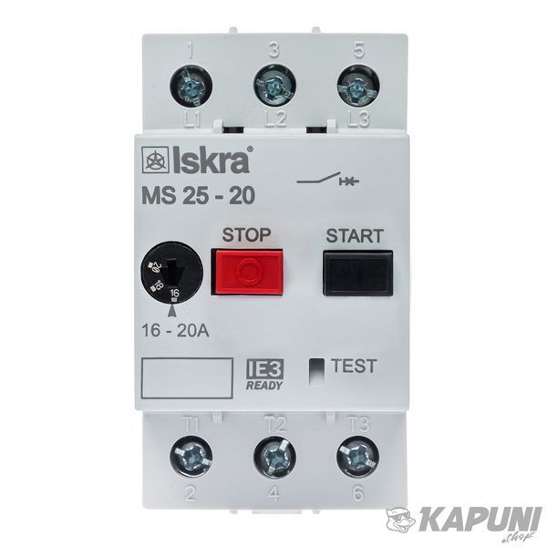 Автомат захисту двигуна ISKRA MS25 32 А 030109475000 030109475000 фото