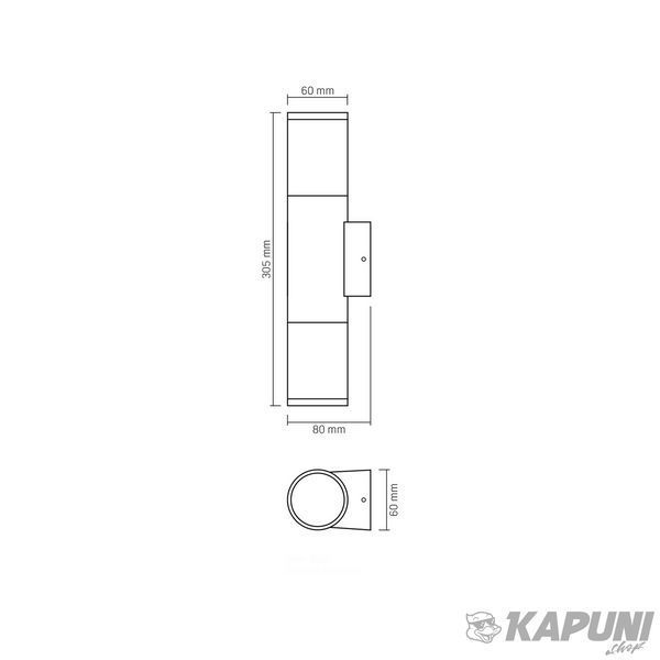LED светильник архітектурний AR092B IP54 VIDEX 2xGU10 VL-AR092B 28154 фото