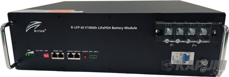 Акумуляторна батарея Ritar літієва 48 В 100 Aгод, LiFePo4 R-LFP48V100Ah R-LFP48V100Ah фото