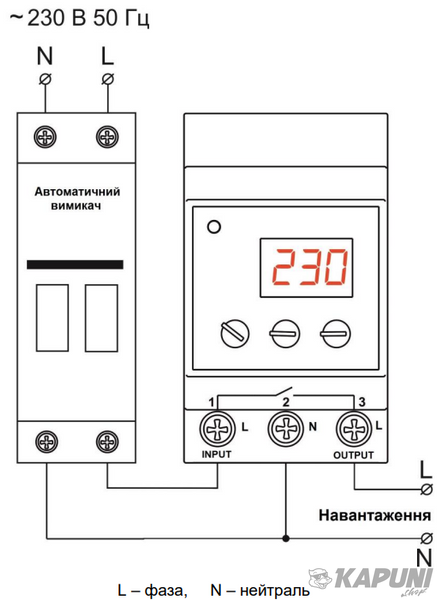 Реле контроля напряжения Новатек-Электро РН-140Т NTRN140T3 фото