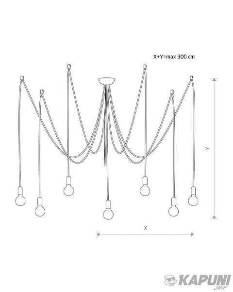 Люстра Nowodvorski 6785 Spider VII E27 7x60W IP20 Black 6785 фото