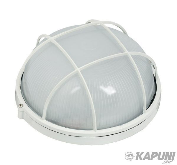 Світильник НПП1102-100W-E27-IP65 коло біле з решіткою TNSy TNSy5000573 фото