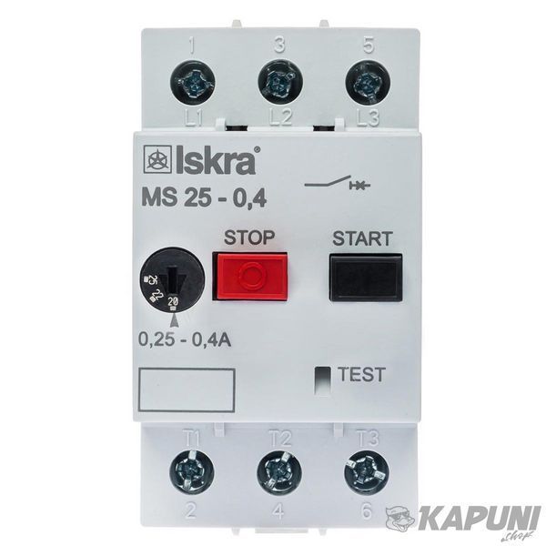 Автомат захисту двигуна ISKRA MS25 25 А 030107967000 030107967000 фото
