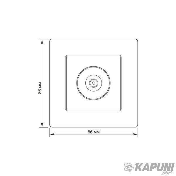 Розетка TV одинарная телевізійна белая TITANUM STANDARD, IP20 TF-ST-SK1TV-W 25983 фото