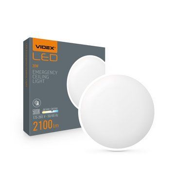 LED Світильник аварійний накладний VIDEX 20W 5000K 220V VL-CLR-EM200-2 28315 фото