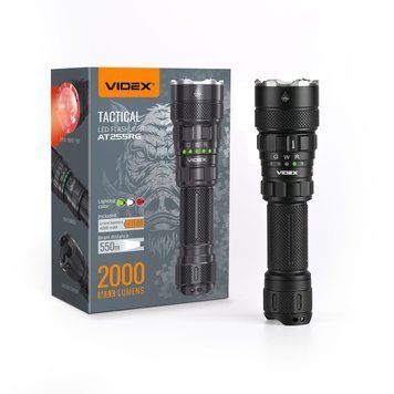Тактичний світлодіодний фонарик VIDEX 2000Lm 5000K VLF-AT255RG 27427 фото