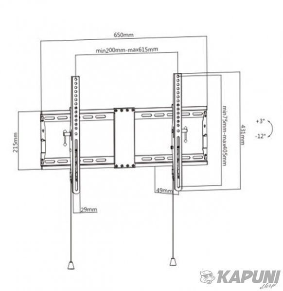 Настенный кронштейн 37-80&rdquo; (до 70 кг), WM-80T-01 WM-80T-01 фото