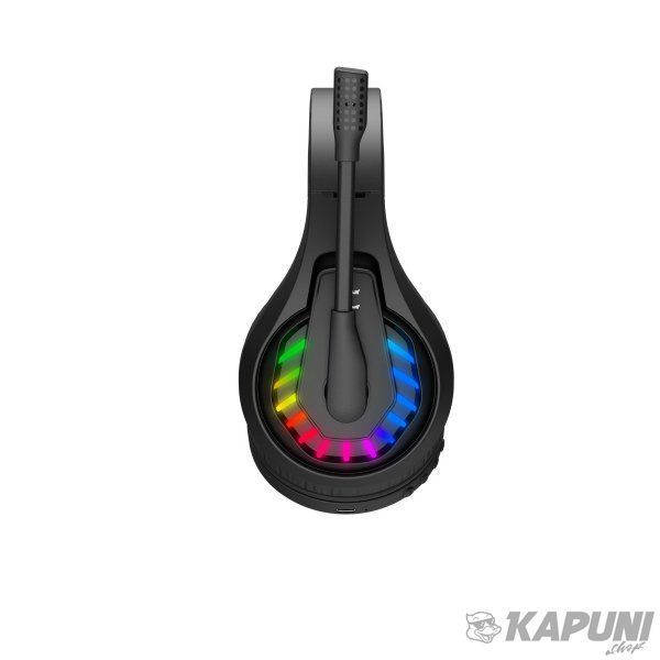 Игровые наушники с микрофоном, Neon LED Bluetooth+2.4GHz+3.5 jack Bloody GR230 Bloody (Black) GR230 Bloody (Black) фото