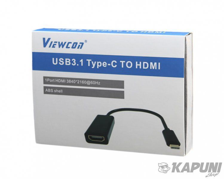 Адаптер-перехідник USB-C на HDMI, 4К 60 Гц Viewcon TE385 TE385 фото