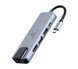 Док станция USB-C 5-в-1 (хаб/HDMI/PD/LAN), серый Cablexpert A-CM-COMBO5-04 A-CM-COMBO5-04 фото 1