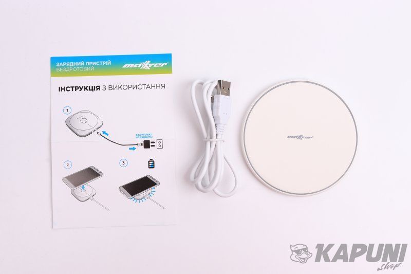 Бездротовий зарядний пристрій Maxxter Fast Charge (M-QIF-03) M-QIF-03 фото