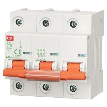 Модульний автоматичний вимикач LS ELECTRIC BKN 3P D80 А 10 кА 061301988B 061301988B фото