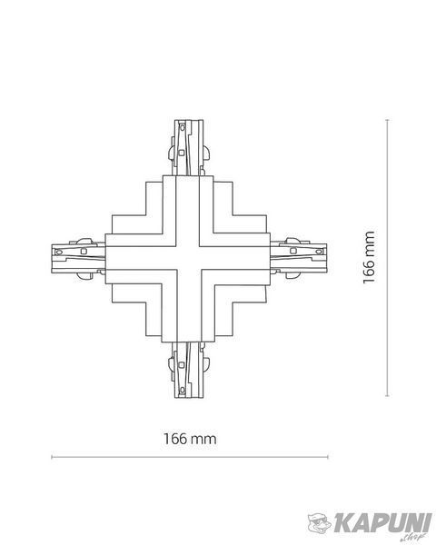 Соединитель Nowodvorski 8680 Ctls Recessed Power X Connector Black 8680 фото