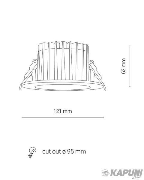Точковий світильник Nowodvorski 8773 CL KEA LED 20W 3000K 1150Lm IP44 White 8773 фото