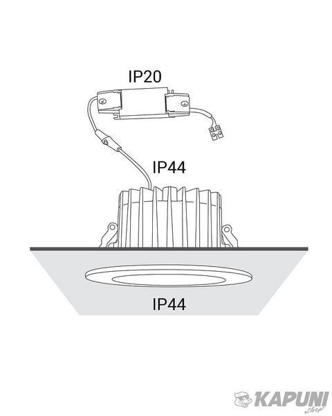 Точковий світильник Nowodvorski 8773 CL KEA LED 20W 3000K 1150Lm IP44 White 8773 фото