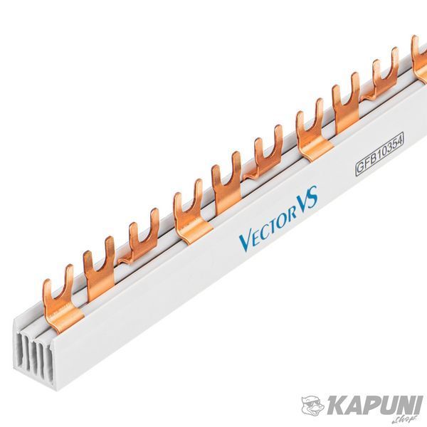 Гребінчаста шина Vector VS GENESIS 10 мм&sup2; 3P вилочна 54 модуліулі GFB10354 GFB10354 фото