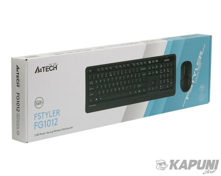 Комплект беспроводной Fstyler клавиатура+мышь, черный, USB A4Tech FG1012 (Black) FG1012 (Black) фото