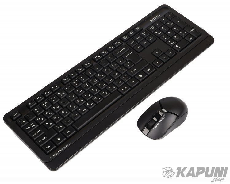 Комплект беспроводной Fstyler клавиатура+мышь, черный, USB A4Tech FG1012 (Black) FG1012 (Black) фото