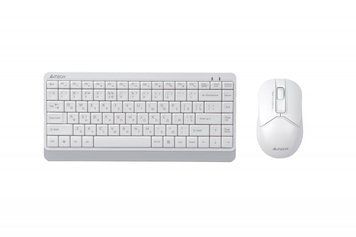 Комплект бездротовий Fstyler клавіатура+миша, білий, USB A4Tech FG1112 (White) FG1112 (White) фото