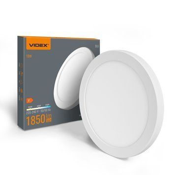 LED світильник круглий VIDEX DL6R 18W 3000K-4000K-6500K White VL-DL6R-18CW 28758 фото