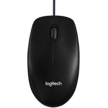 LOGITECH B100 Corded Mouse - BLACK - USB - B2B L910-003357 фото