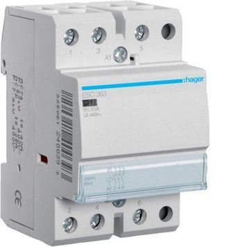 Контактор Hager ESC363 63A, 3НО, 230В ESC363 фото