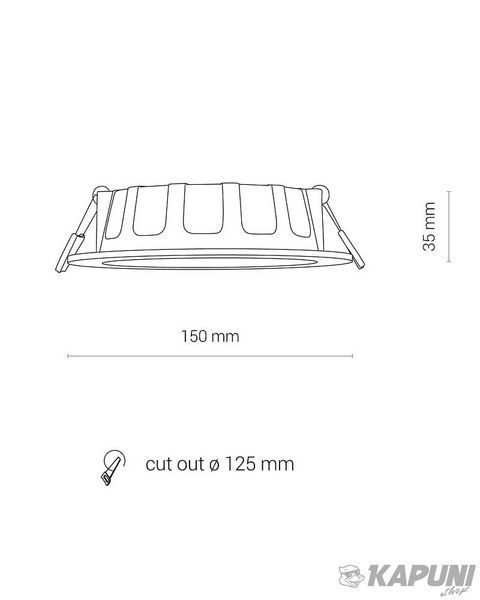 Точковий світильник Nowodvorski 8780 Kos LED 1x10W 3000K 850Lm IP44 White 8780 фото