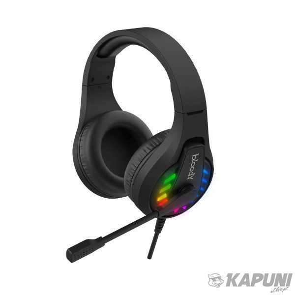 Ігрові навушники з мікрофоном, Neon LED, USB Bloody G230 Bloody (Black) G230 Bloody (Black) фото