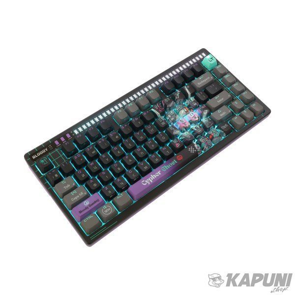Клавиатура Bloody оптическая игровая, USB, RGB подсветка, Alpha Optical Switch AT75 (Cypher Ghost) 2548.14 фото