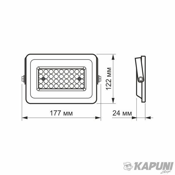 LED прожектор VIDEX F2e 30W 5000K VL-F2e-305W 26330 фото