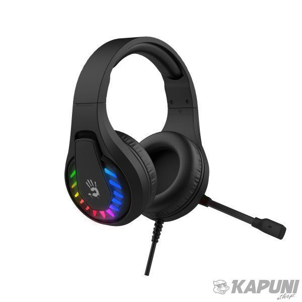 Ігрові навушники з мікрофоном, Neon LED, USB Bloody G230 Bloody (Black) G230 Bloody (Black) фото