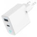 Сетевое зарядное устройство для Gembird 1 USB-A (QC3.0 18W) + 1 Type-C (PD30W), Led, белый TA-UC-PDQC30L-W-01 TA-UC-PDQC30L-W-01 фото 3