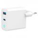 Сетевое зарядное устройство для Gembird 1 USB-A (QC3.0 18W) + 1 Type-C (PD30W), Led, белый TA-UC-PDQC30L-W-01 TA-UC-PDQC30L-W-01 фото 1