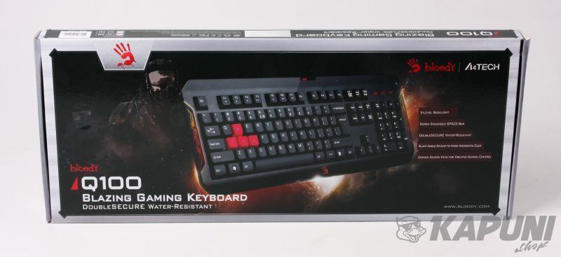 Клавіатура USB, ігрова, чорний Bloody Q100 Bloody (Black) Q100 Bloody (Black) фото