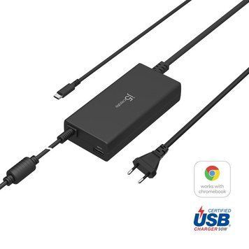 Мережевий зарядний пристрій, 1 USB-A / 1 USB-C, 100Вт,/PD J5create JUP2290C-EN фото